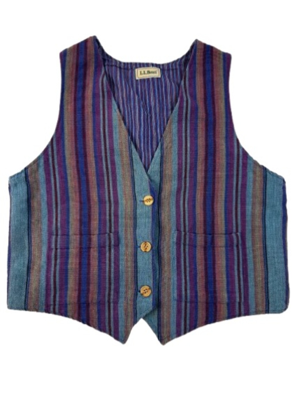 Vintage L.L. Bean Striped Vest